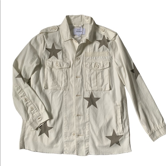 ❤️❤️PISTOLA Camilo Military Jacket In Ivory. Size S/M❤️❤️ - Picture 5 of 12